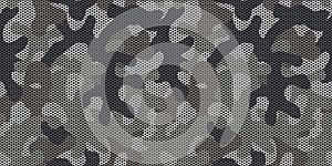 Seamless gray urban camo pattern vector