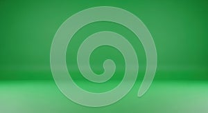 Seamless Green Gradient Studio Background with Soft Lighting and Subtle Shadows