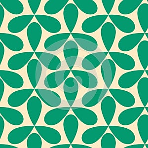 Seamless green helices geometric pattern