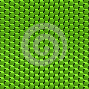 Seamless green hexagonal pattern