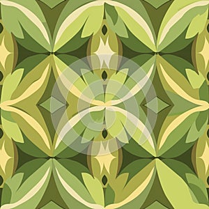 Seamless Green Leaf Pattern Background for Nature-Inspired Design