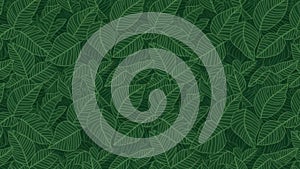 Seamless Green Leaf Pattern Background