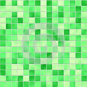 Seamless green tiles texture