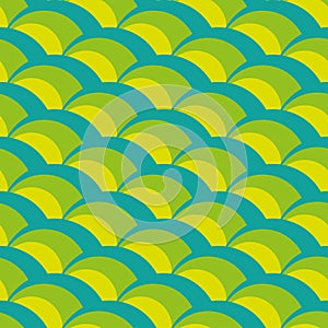 Seamless Green Wave Pattern