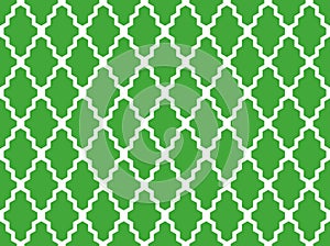 Seamless green and white moroccan geometric african pattern vector