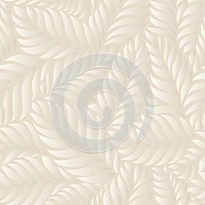 Seamless grey floral background. Vector pattern with leaves.