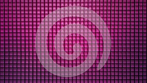 Seamless grid of glowing pink squares with a gradient light effect