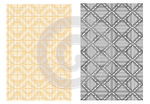 Seamless grid line pattern in korean style, vector