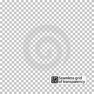 Seamless grid of transparency. Vector