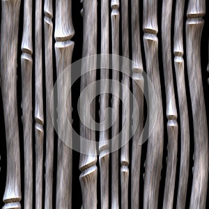 Seamless grizzly bamboo pattern