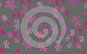 Seamless Grunge Daisy Flower Abstract Vector Background