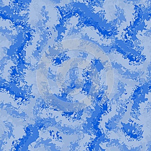 Seamless grunge wavy zigzag  rough pattern for web design in blue colors