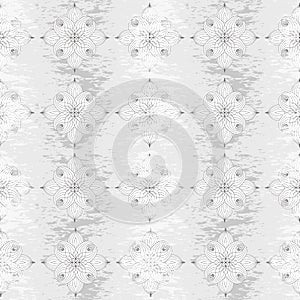 Seamless grungy floral pattern