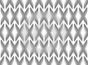 Seamless halftone criss cross stripe line pattern vector on black background, zigzag pattern for Fabric and textile printing,