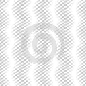 Seamless halftone wavy pattern. Stylish monochrome striped texture. Vector abstract background