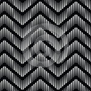 Seamless halftone Zigzag geometric pattern vector on black background for Fabric and textile printing  wrapping paper  backdrops