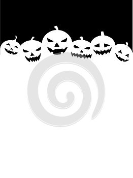 Seamless Halloween pumpkins background