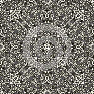 Seamless hand drawn mandala pattern. Vintage elements in oriental style with grunge effect. Can be used as fabric, paper and page