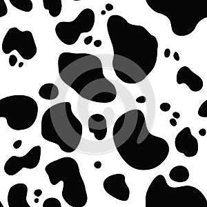 Seamless hand drawn pattern with cow fur. Repeating cow skin background for textile design, scrapbooking, wrapping