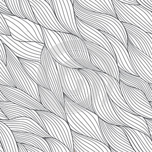 Seamless hand-drawn waves texture.