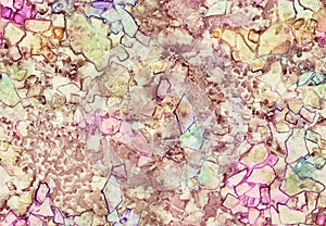 Seamless, hand made art mosaic glass texture. Acrylic, watercolor, ink