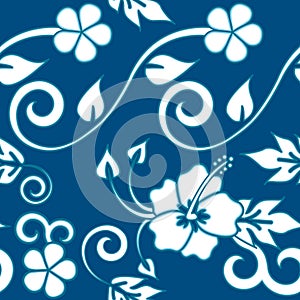Seamless Hawaiian - Blue