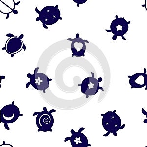 Seamless Hawaiian turtle pattern