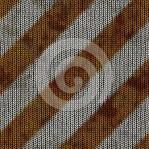 Seamless hazard stripes knitted pattern