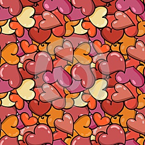 Seamless heart background to the Saint Valentine`s day