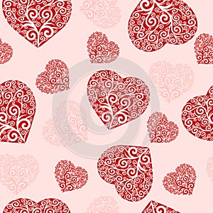 seamless hearts pattern.