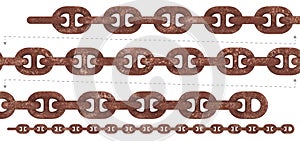 Seamless heavy duty rust chain