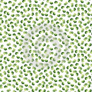 Seamless herbal pattern with watercolor green flavouring sprout, micro greens