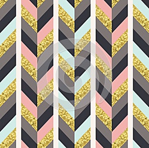 Seamless herringbone pattern with glittery effect