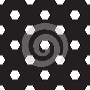 Seamless hexagon pattern on black