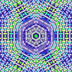 Seamless hexagon pattern purple violet green blue yellow netting