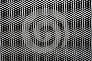 Seamless hexagon perforated metal grill pattern.