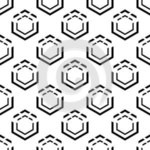 Seamless Hexagon Shaping Cuts On Shape Repeated Pattern Fabric Textile Tile Useable Design On White Background