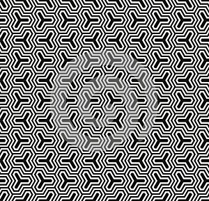 Seamless hexagonal geometric pattern texture background.