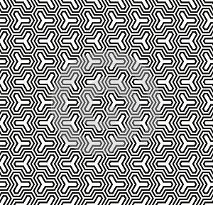 Seamless hexagonal geometric pattern texture background.