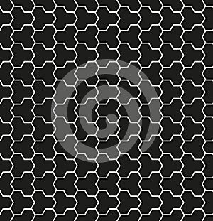Seamless hexagonal geometric pattern texture background.