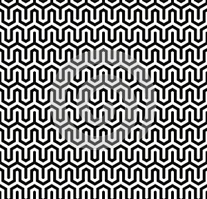 Seamless hexagonal geometric pattern texture background.