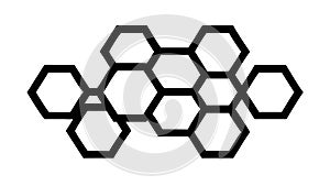 Seamless Hexagonal Grid Abstract Vector, vector design Generative AI