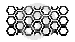 Seamless Hexagonal Grid Pattern, vector design Generative AI