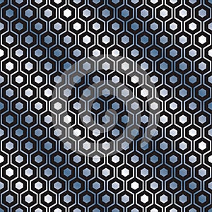 Seamless hexagonal honeycomb geometric pattern texture background.