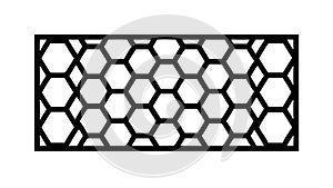 Seamless Hexagonal Honeycomb Pattern, Geometric Abstract Design, vector design Generative AI