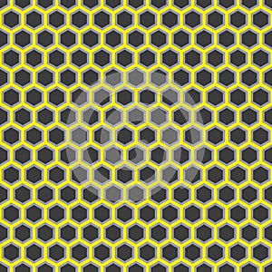Seamless hexagonal honeycomb pattern texture background.