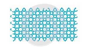 Seamless Hexagonal Mesh Geometric Pattern, vector design Generative AI