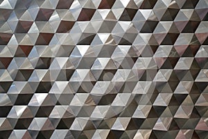 Seamless hexagonal metal pattern background, light and shade metal texture abstract