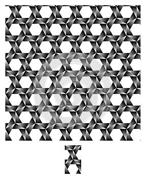 Seamless hexagons star Geometric pattern texture.