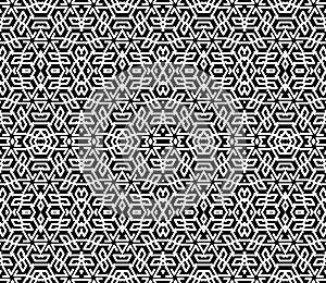 Seamless hexagons star Geometric pattern texture.